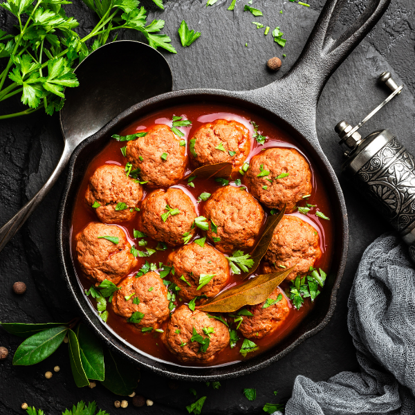 University Meat Cooked Beef Meatballs in Italian Napoli Sauce 10 x 1
